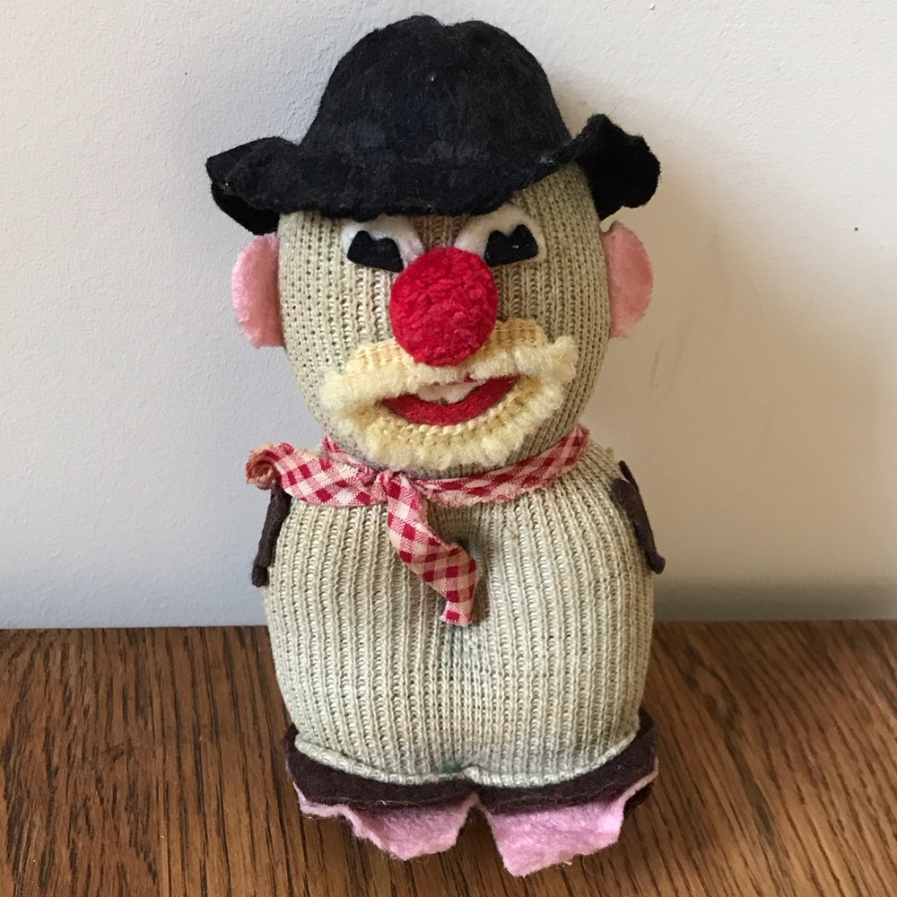 Vintage 1950 to 1960 Plush Soft Sculpture Hobo Toy
